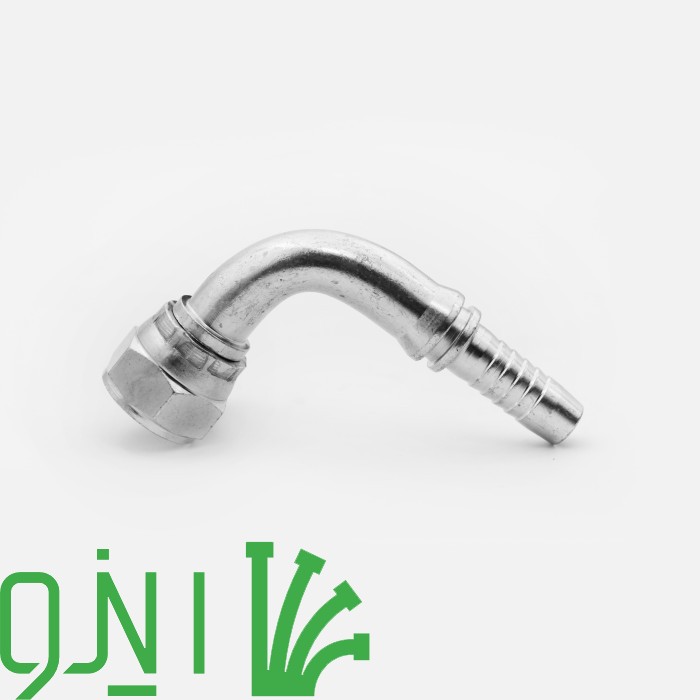 مهره دنباله خم 1/4*1 پرچی شیلنگ خور 1/4*1